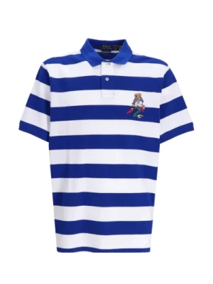 Pikowana koszulka polo w paski Ralph Lauren