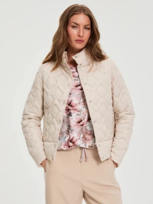 Pikowana kurtka beżowa Moodo