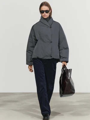Pikowana Kurtka Bomberka - Niebieski - Massimo Dutti - Female