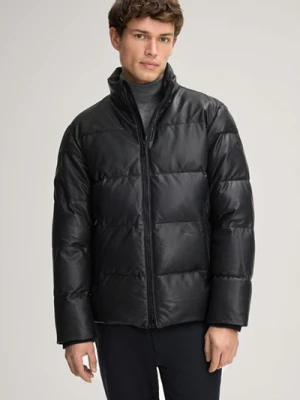 Pikowana kurtka skórzana Loman w kolorze czarnym Joop