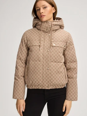 Pikowana kurtka w kolorze beżowym, we wzór Joop