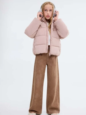 Pikowana kurtka z kapturem różowy - Dzieci - lata - MANGO KIDS