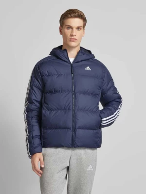 Pikowana kurtka z kapturem z nadrukiem z logo ADIDAS SPORTSWEAR