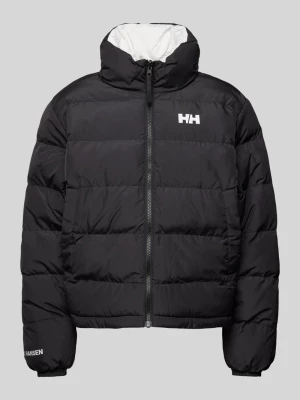 Pikowana kurtka z kapturem z nadrukiem z logo Helly Hansen