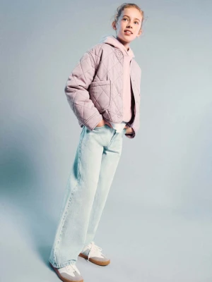 Pikowana kurtka z lyocellu różowy - Dzieci - - MANGO KIDS