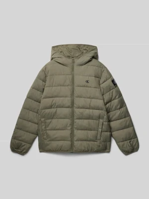 Pikowana kurtka z wyhaftowanym logo Calvin Klein Jeans