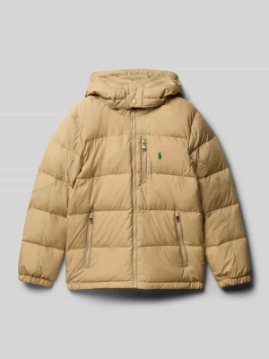 Pikowana kurtka z wyhaftowanym logo Polo Ralph Lauren Teens