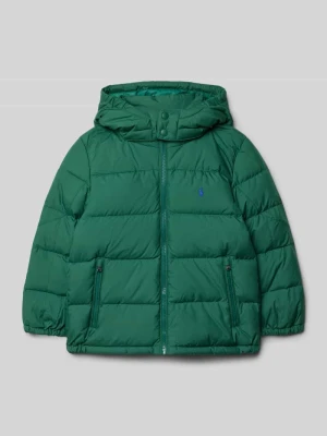 Pikowana kurtka z wyhaftowanym logo Polo Ralph Lauren Teens