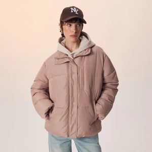 Pikowana kurtka ze stójką beżowa House