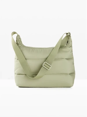 Pikowana torba shopper BonPrix zielony