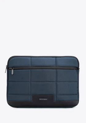 Pikowane etui na laptopa 15,6” granatowo - czarne Wittchen