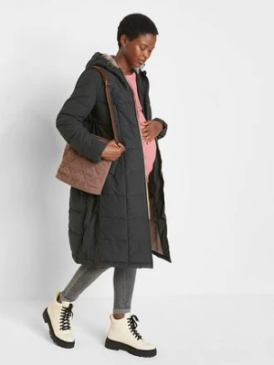 Pikowany płaszcz ciążowy 3w1 z wstawką na nosidełko, z poliestru z recyklingu bonprix