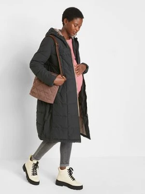 Pikowany płaszcz ciążowy 3w1 z wstawką na nosidełko, z poliestru z recyklingu bonprix