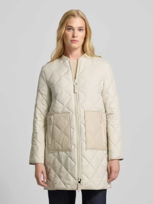 Pikowany płaszcz o kroju relaxed fit ze stójką Christian Berg Woman Selection