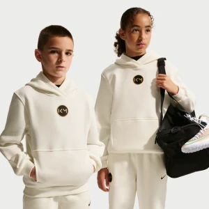 Piłkarska bluza z kapturem dla dużych dzieci Nike Nike Kylian Mbappé Club Fleece - Biel