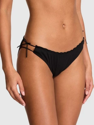 PINK Bawełniane figi bikini Victoria's Secret Czarny