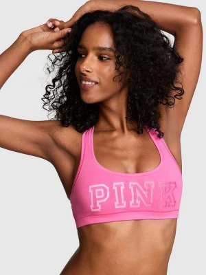 PINK Bawełniana braletka bez usztywnienia z plecami racerback Victoria's Secret