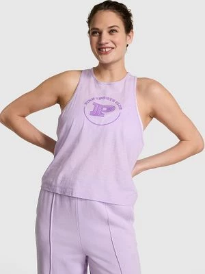 PINK Bawełniany tank top z bokserkowym tyłem Victoria's Secret