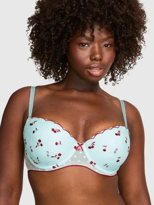 PINK Biustonosz balconette push-up PINK Wink Victoria's Secret Niebieski