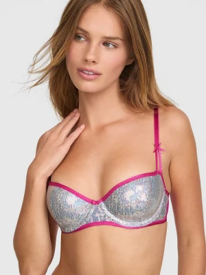 PINK Biustonosz balkonetka push-up PINK Wink™ Victoria's Secret Biały