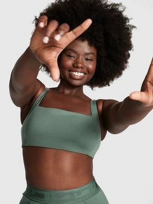PINK Biustonosz sportowy z prostym dekoltem Ultimate Victoria's Secret