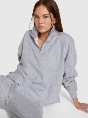 PINK Bluza Campus Fleece o prostym kroju z zamkiem 1 / 4 Victoria's Secret Szary