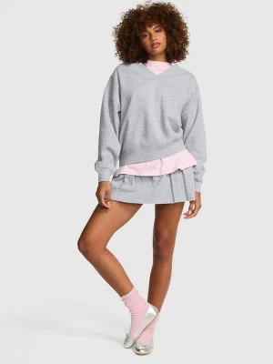 PINK Bluza Campus Fleece z dekoltem w serek Victoria's Secret Szary