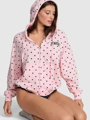 PINK Bluza z kapturem Campus Fleece zapinana na całej długości Victoria's Secret