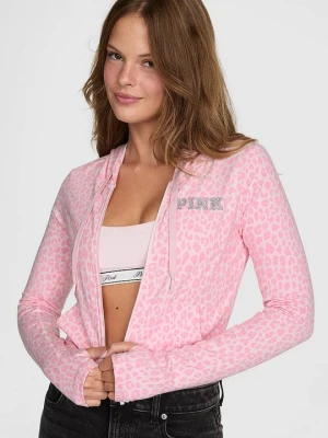 PINK Bluza z kapturem na zamek All-Day Cotton Victoria's Secret