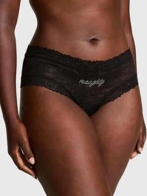 PINK Figi Cheeky PINK Wink Victoria's Secret Czarny