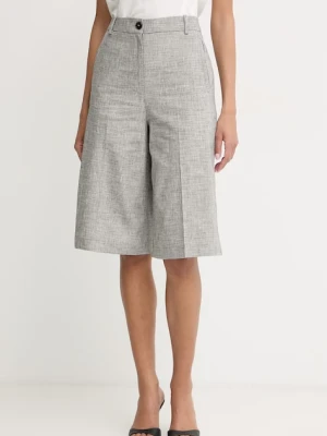 Pinko bermudy damskie z dodatkiem lnu