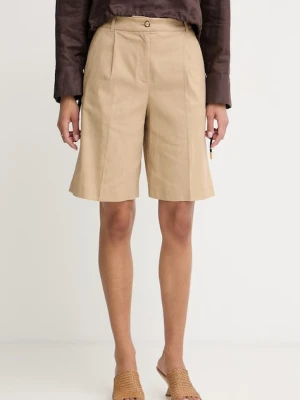 Pinko bermudy damskie z lnem