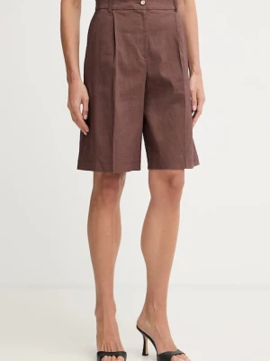 Pinko bermudy damskie z lnem