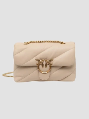 PINKO Beżowa listonoszka damska Love Puff Classic