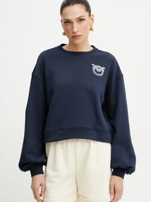 Zdjęcie produktu Pinko bluza bawełniana damska kolor granatowy z aplikacją 102827 A2G8