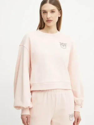 Zdjęcie produktu Pinko bluza bawełniana damska kolor różowy z aplikacją 102827 A2G8