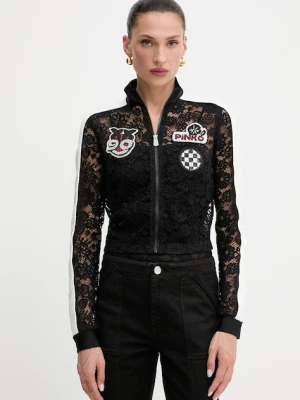 Pinko bluza damska kolor czarny z aplikacją 105255 A2ML