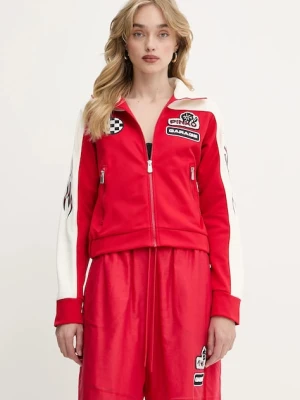 Pinko bluza damska kolor czerwony z aplikacją 105273 A2MD