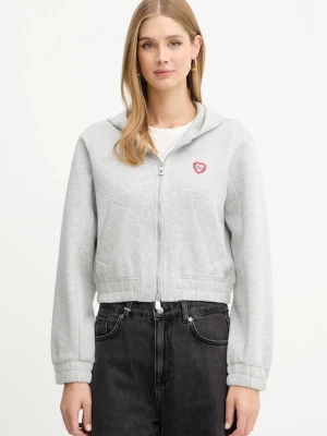 Pinko bluza damska kolor szary z kapturem melanżowa 104227 A2TL