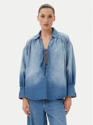 PINKO Bluzka 104630 A2DT Niebieski Relaxed Fit