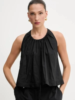 Pinko bluzka bawełniana damska kolor czarny gładka 104953 A2CR