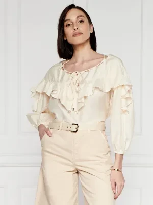 Pinko Bluzka BONES | Regular Fit | z dodatkiem jedwabiu