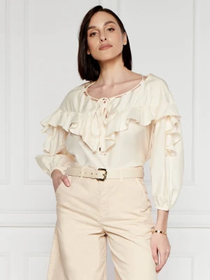 Pinko Bluzka BONES | Regular Fit | z dodatkiem jedwabiu