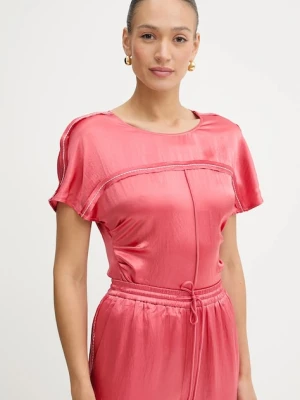 Pinko bluzka damska kolor różowy gładka 104596 A2BU