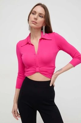 Pinko bluzka damska kolor różowy gładka 103095.A1L0