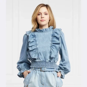 Pinko Bluzka TURBATA | Cropped Fit | denim