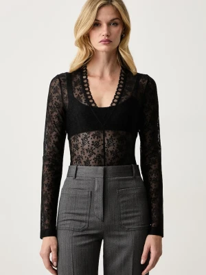 Pinko body damskie koronkowe czarny