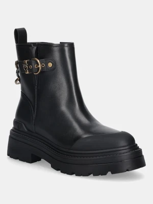 Pinko botki Mia 21 damskie kolor czarny na platformie SD0409P001Z99