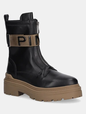 Pinko botki skórzane Mia 13 czarny