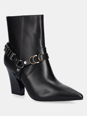 Pinko botki Viola 02 damskie kolor czarny na słupku SD0417P001Z99